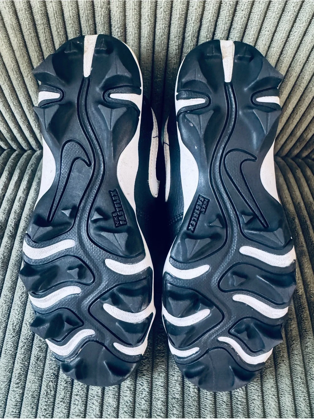 Nike Air Jordan Black Football Cleats with White Jumpman Logo